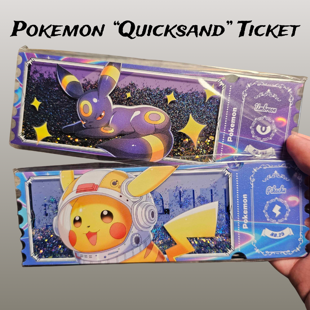 Pre-Order Quicksand Liquid Acrylic Pokémon Ticket Pack
