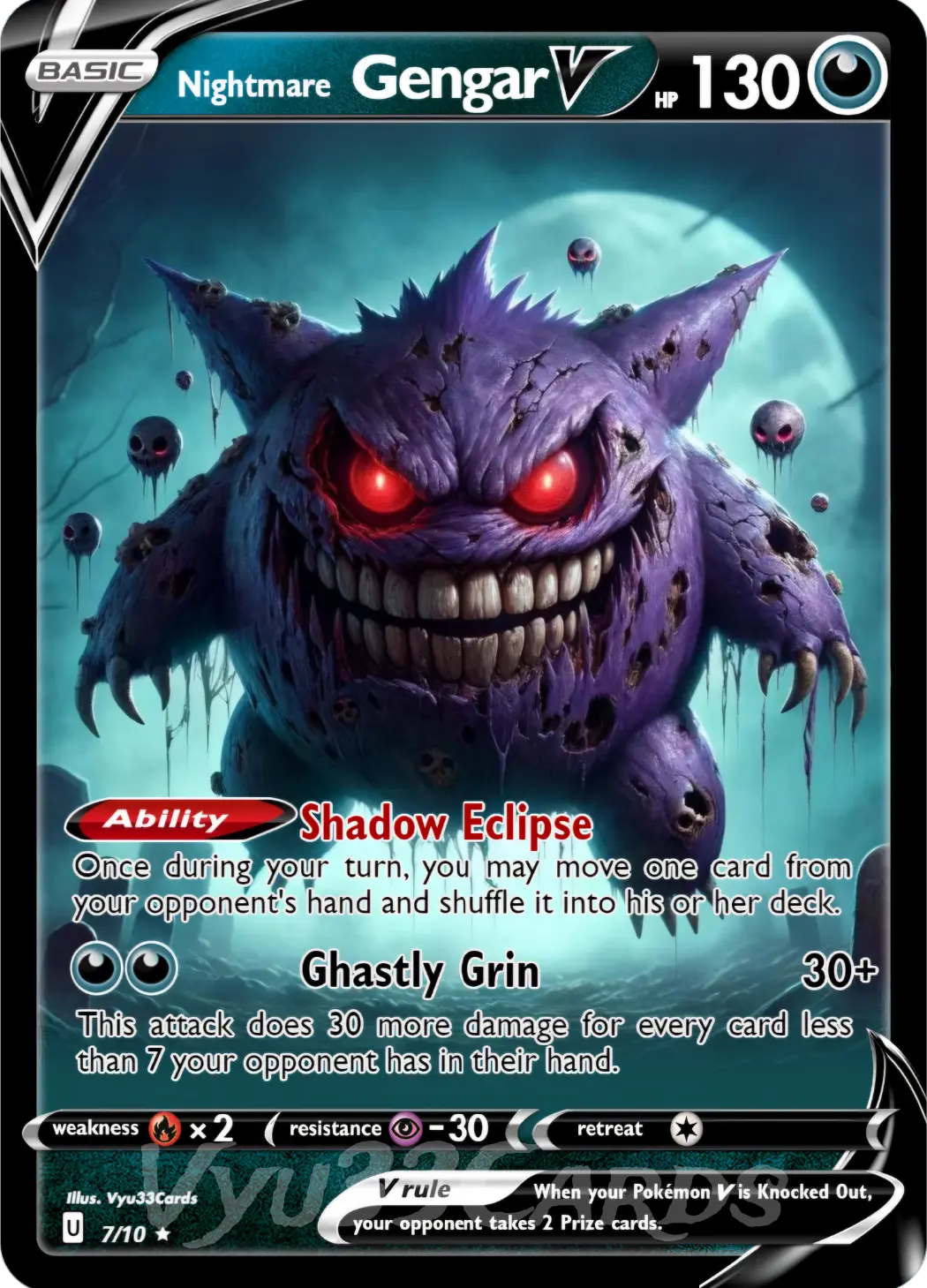 Gengar Horror Card - Vyu33Cards Gengar Horror Card - Vyu33Cards
