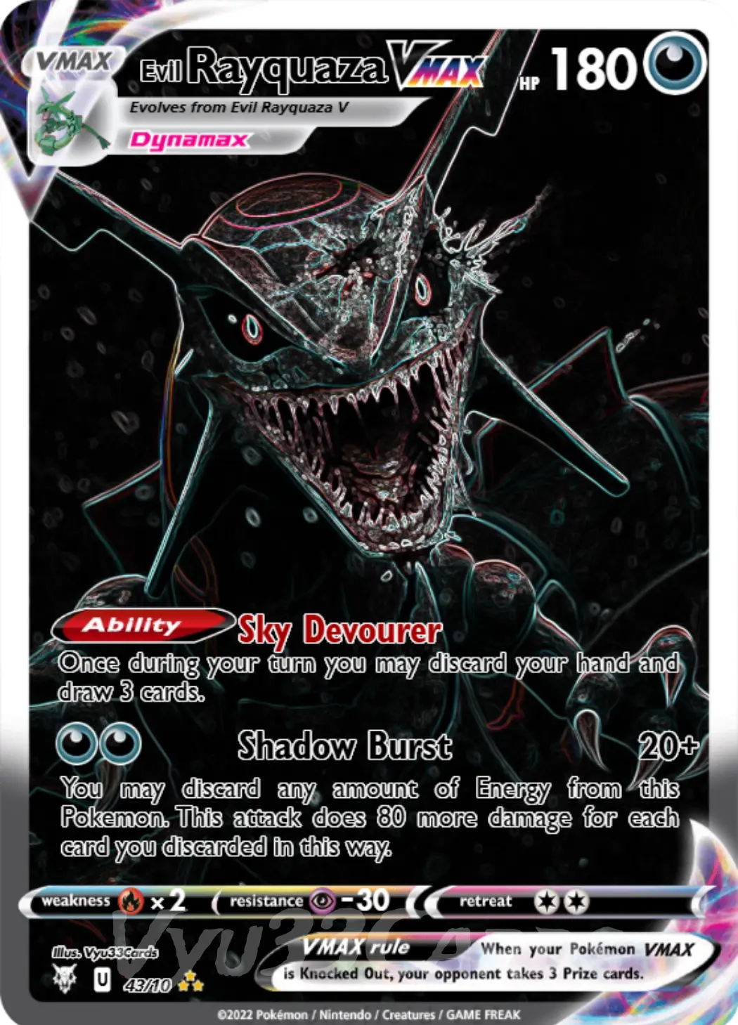 Rayquaza Alt-Art Horror Card My Store