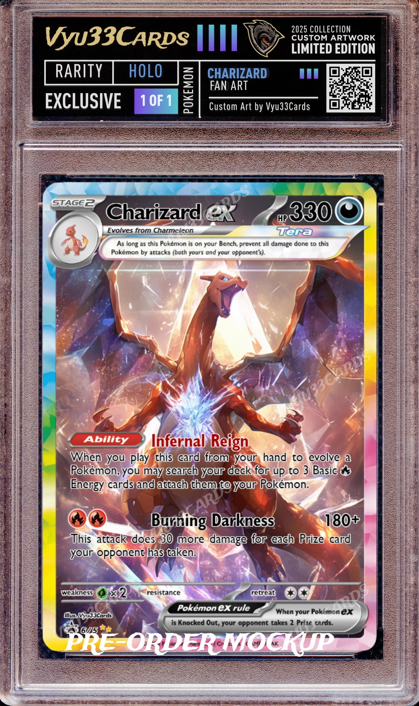 Exclusive 1 of 1 - Crystal Charizard Slab My Store