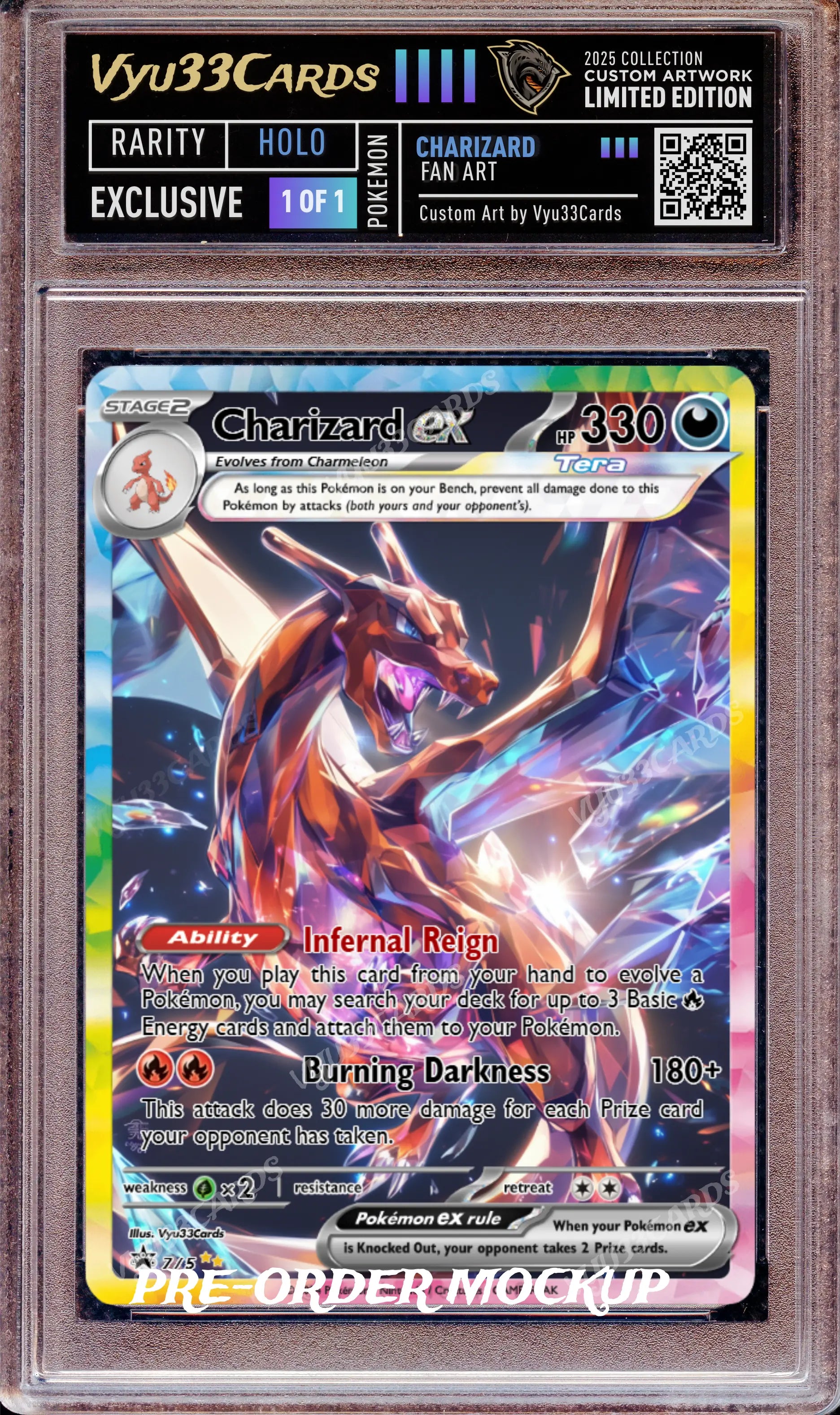 Exclusive 1 of 1 - Crystal Charizard Slab My Store