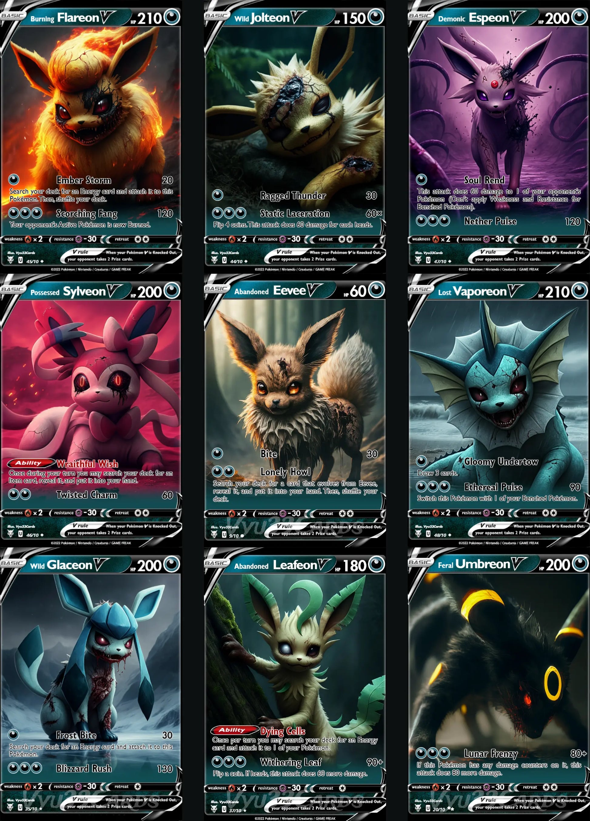 (Bundle) Eeveelutions Vyu33Cards