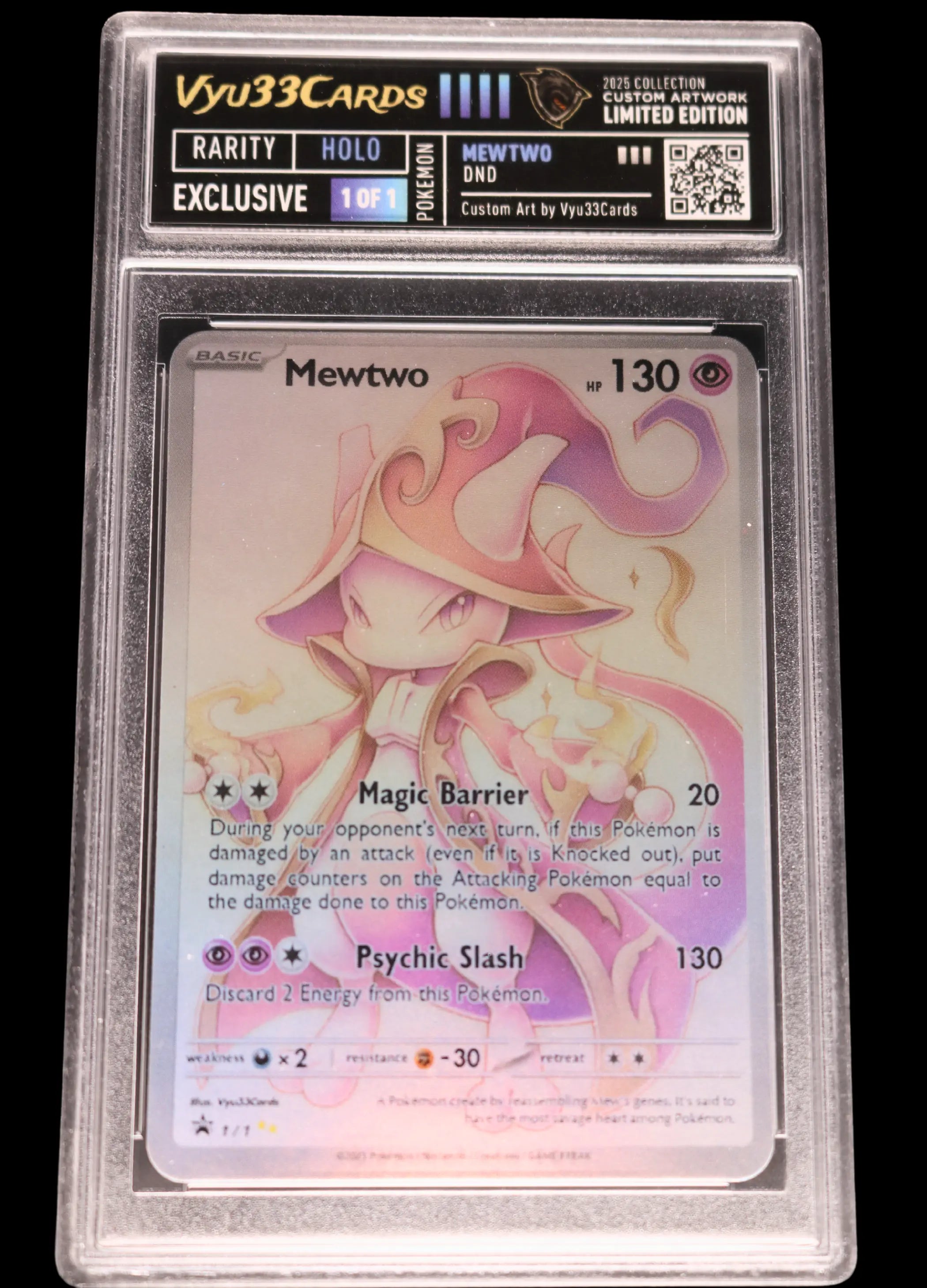 Exclusive 1 of 1 - DND Mewtwo Slab - Vyu33Cards