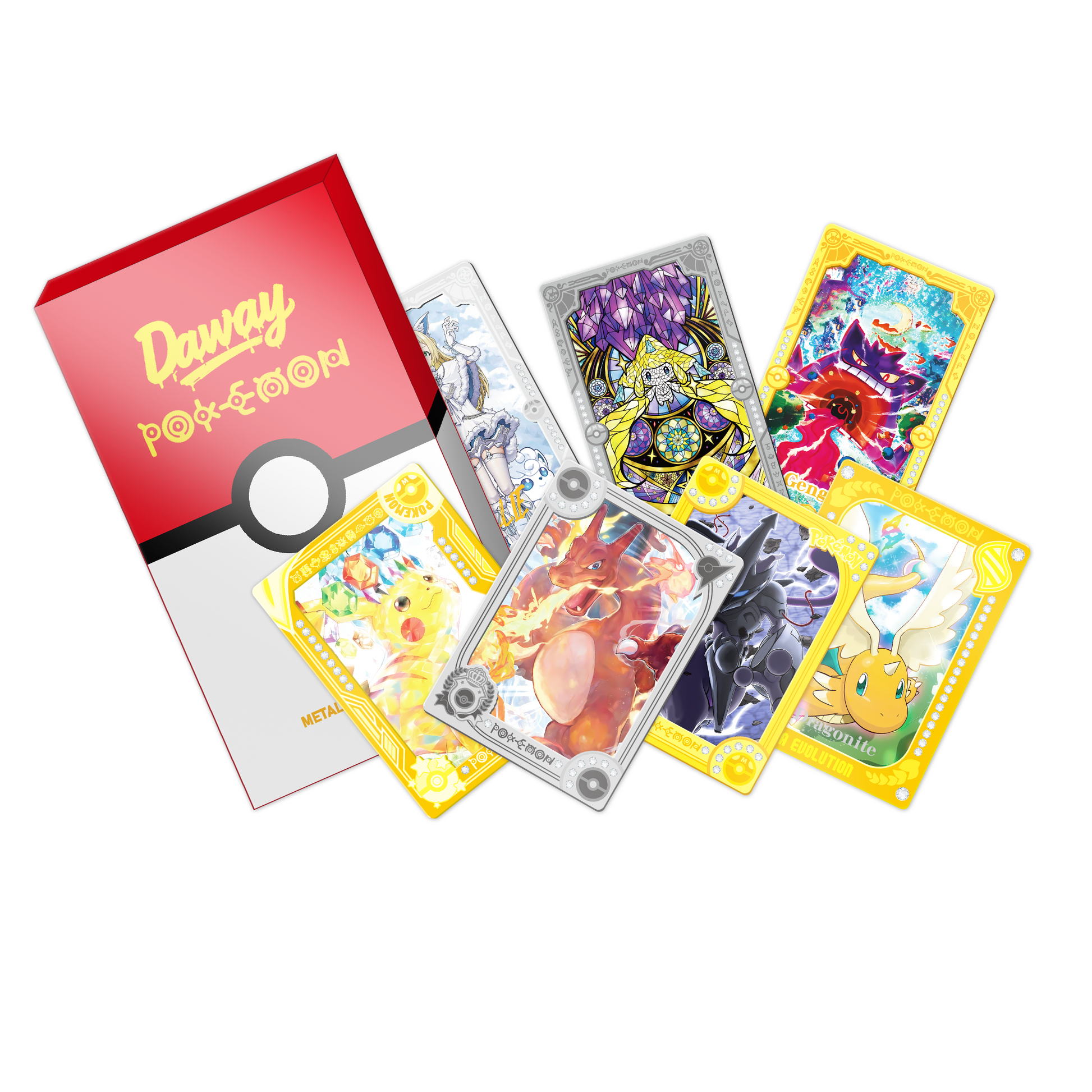 DAWAY Diamond Metal Pokemon Card Pack Vyu33Cards DAWAY Diamond Metal Pokemon Card Pack Vyu33Cards
