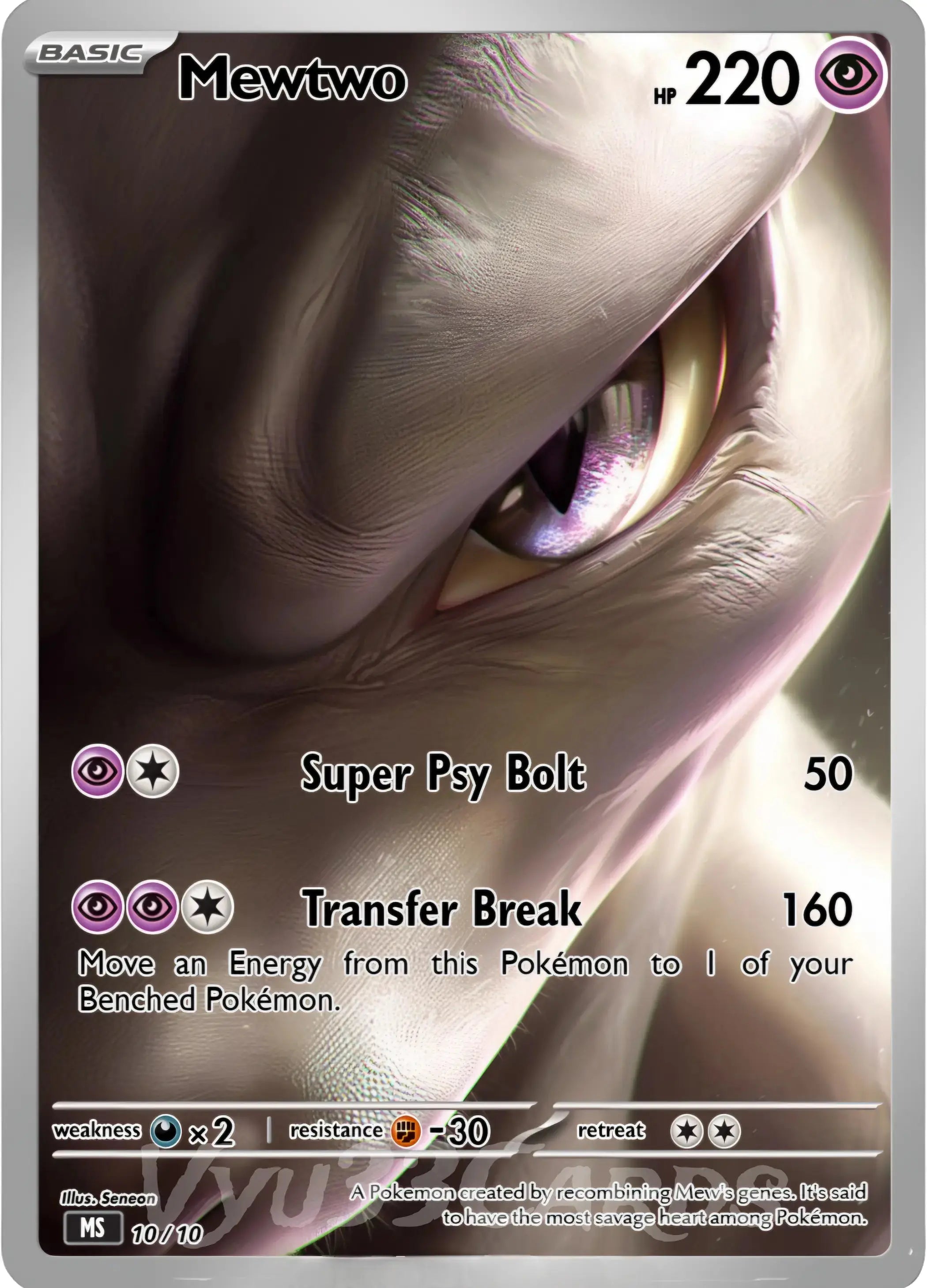 Mewtwo Macro Card - Vyu33Cards