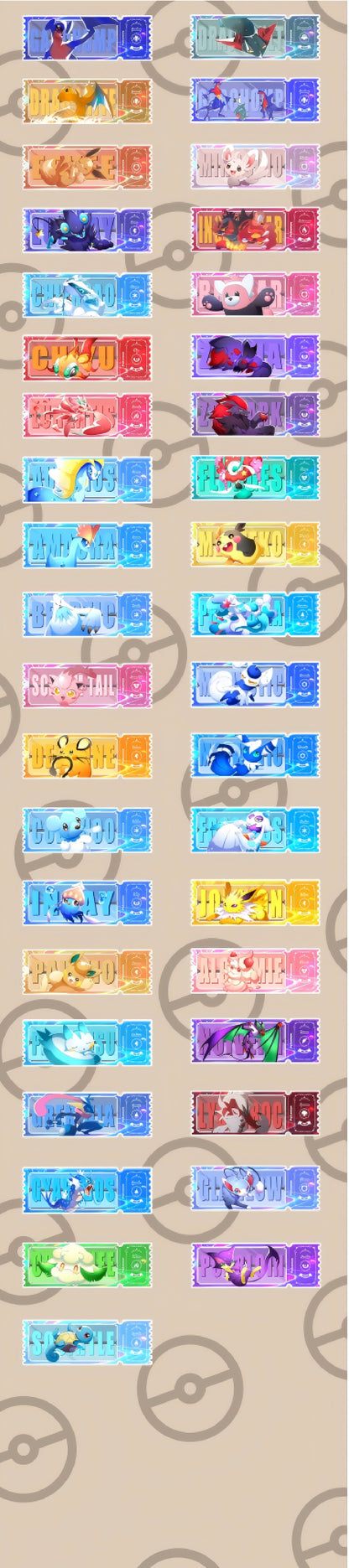 Pre-Order Quicksand Liquid Acrylic Pokémon Ticket Pack