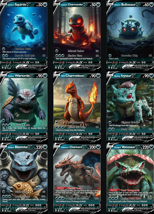 (Bundle) 1st Generation Starters and Evos Vyu33Cards